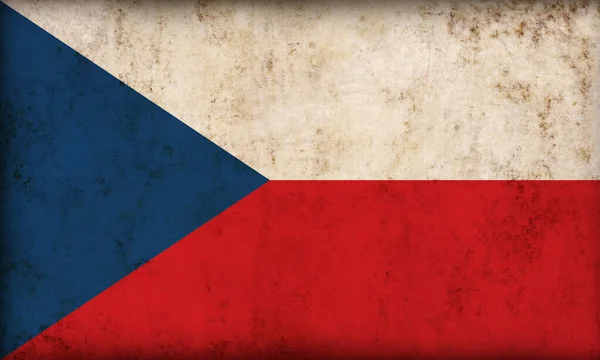Flaga Czeska Tle Grunge — Zdjęcie stockowe