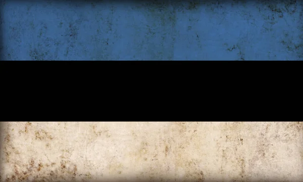 Estnisk Flagga Grunge Bakgrund — Stockfoto