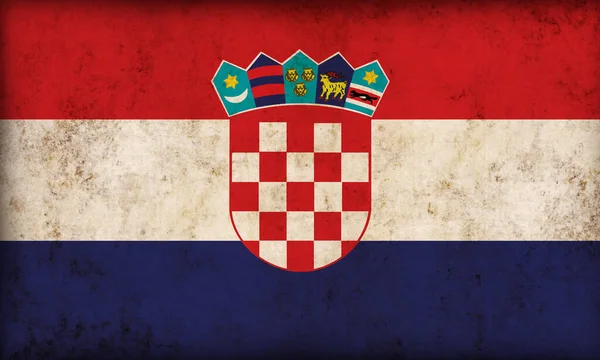 以克罗地亚国旗为背景 — 图库照片