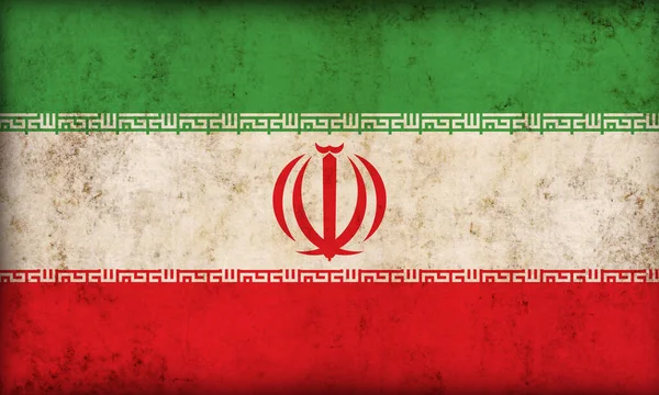 Bandera Irán Sobre Fondo Grunge —  Fotos de Stock