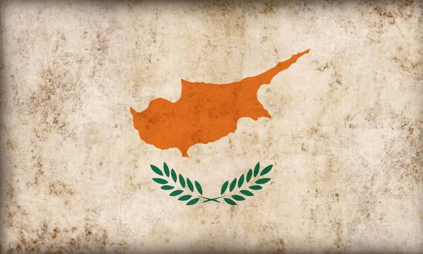 以塞浦路斯国旗为背景 — 图库照片