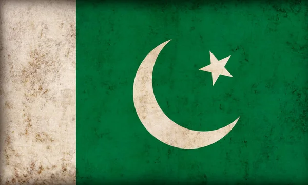Флаг Пакистана Фоне Гранжа — стоковое фото