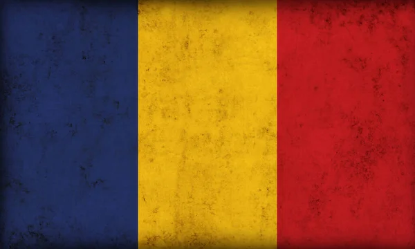ルーマニア国旗を背景に — ストック写真