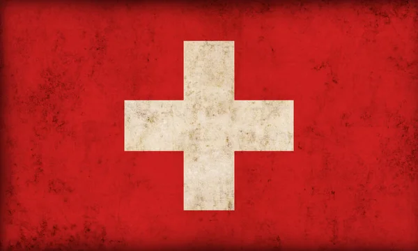 Bandeira Suíça Fundo Grunge — Fotografia de Stock