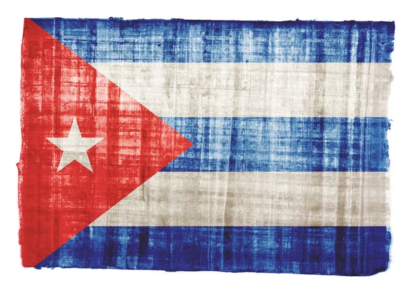 Bandiera Cubana Sfondo Papiro — Foto Stock