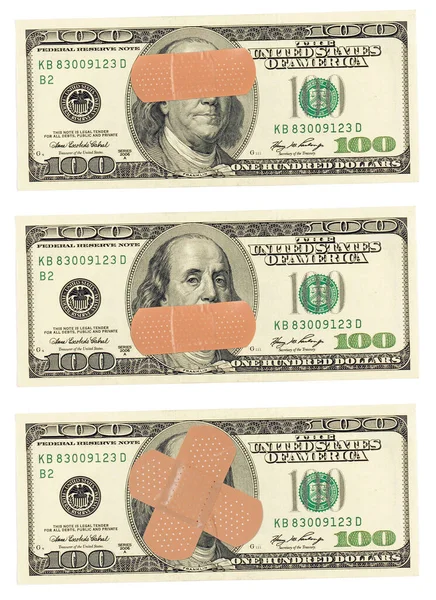 Dollars Band Aid — Stock Photo, Image