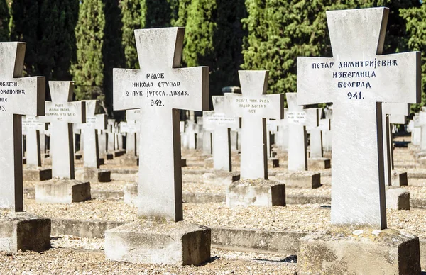 Thessaloniki, Görögország - július, 12.2016: Az első világháború katonai temető — Stock Fotó