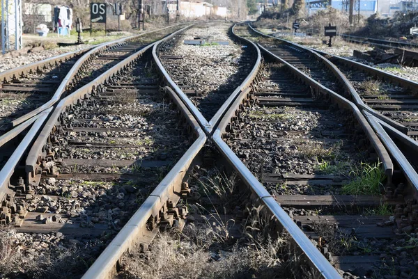 Photographs Railway Lines Background — Stock Photo, Image