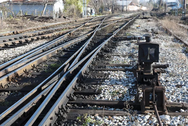 Photographs Railway Lines Background — Stock Photo, Image