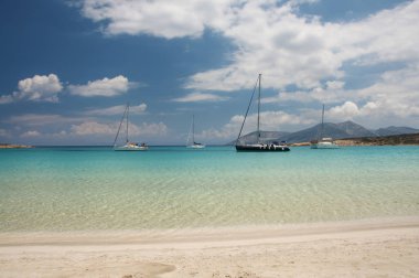 Beautiful Pori beach at Koufonisi island in Greece clipart
