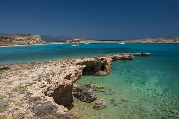 Belle Plage Pori Île Koufonisi Grèce — Photo