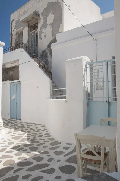 Venkovní Část Taverna Ulicích Města Naxos Naxos Island Řecku — Stock fotografie