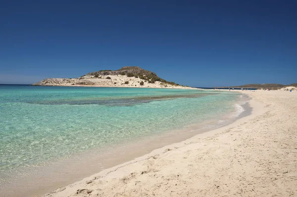 Kristalhelder Water Van Exotische Simos Strand Van Elafonisos Eiland Griekenland — Stockfoto