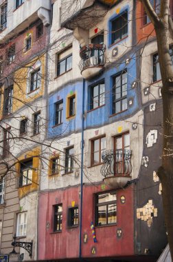 Viyana şehir, Avusturya - 20.03.2013. : Hundertwasser Evi Viyana, Avusturya'nın bir parçası