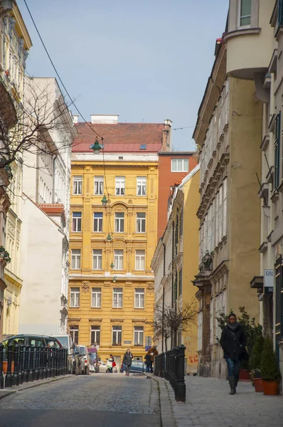 Město Vídeň Rakousko 2013 Ulice Vídně Evropa Jarní Slunečné Ráno — Stock fotografie