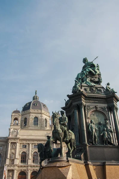 Viyana Şehir Avusturya 2013 Maria Theresa Anıt Bir Tarafı Görünümü — Stok fotoğraf