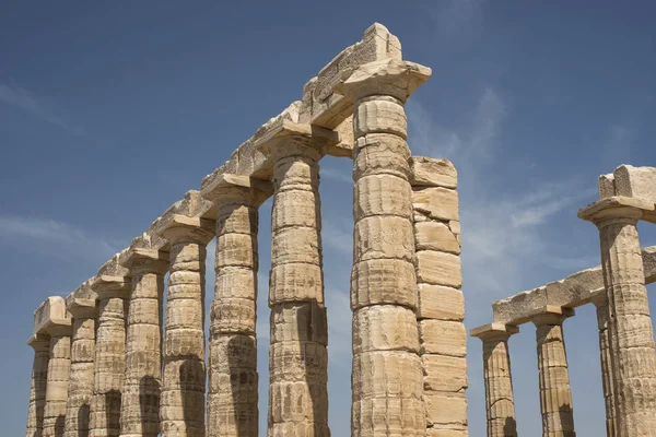 Templo Poseidón Cabo Sounion Cerca Atenas Grecia — Foto de Stock