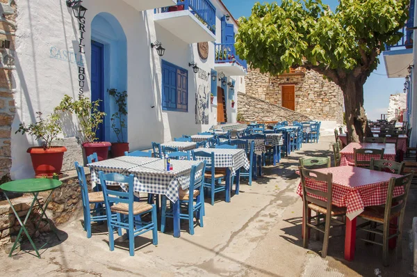 Alonissos Village Greece 2013 Traditional Greek Taverna Old Village Alonissos — 스톡 사진