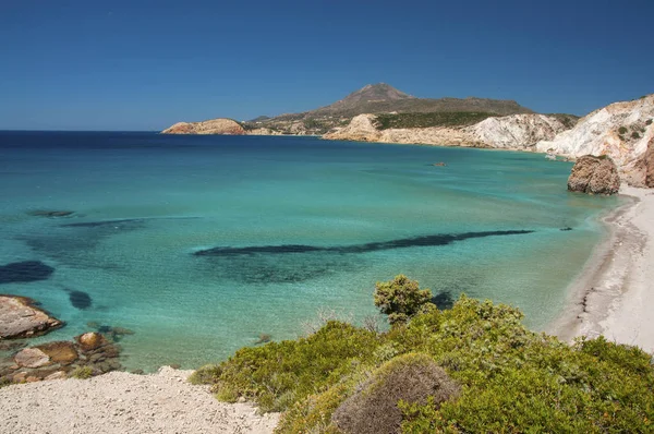 Türkisfarbenes Wasser Strand Von Firiplaka Auf Der Insel Milos Griechenland — Stockfoto