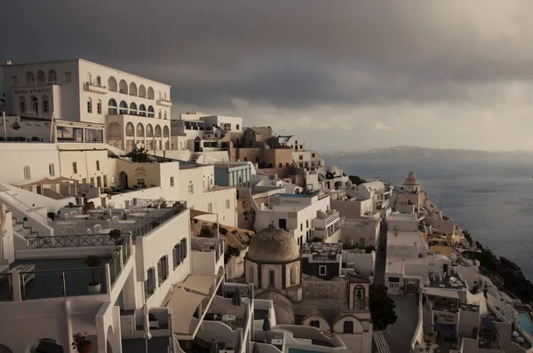 Fira Stad Santorini Eiland Griekenland 2017 Uitzicht Fira Stad Santorini — Stockfoto