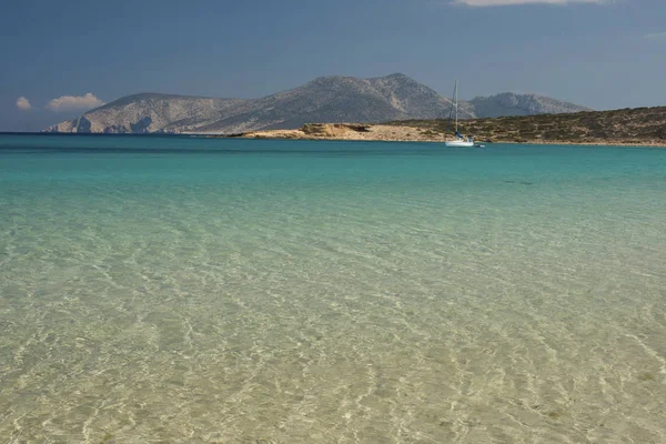 Kristallklart Vatten Björneborgs Strand Koufonisi Grekland — Stockfoto