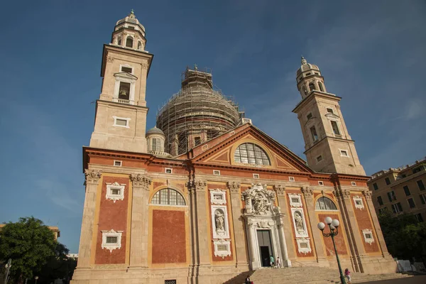Janov Itálie 2018 Kostel Santa Maria Assunta Centrální Oblasti Janova — Stock fotografie