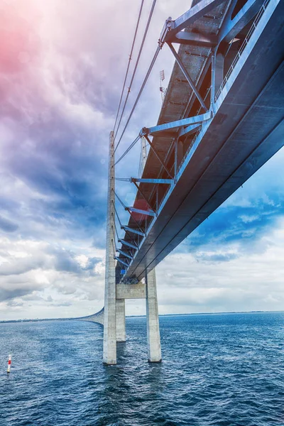 Le pont. Danemark, Suède, Oresundsbron — Photo