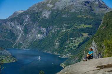 Geiranger fijord, Güzel Doğa Norveç.
