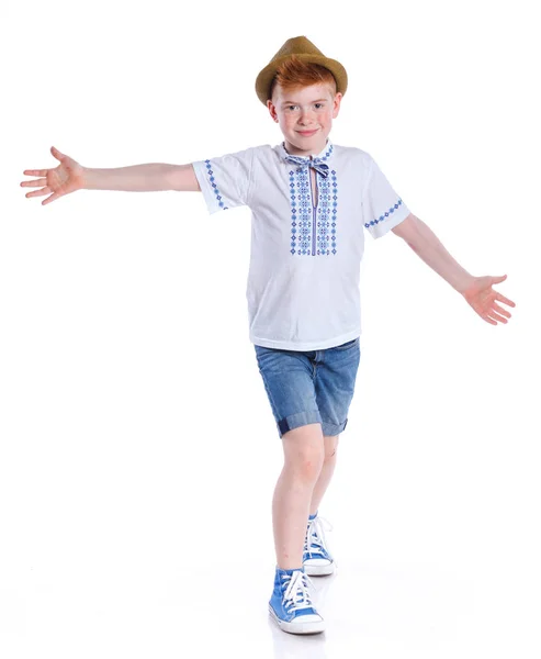 Ukrainian boy in hat — Stock Photo, Image