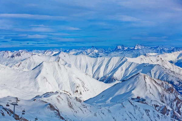 奥地利高山滑雪胜地 — 图库照片