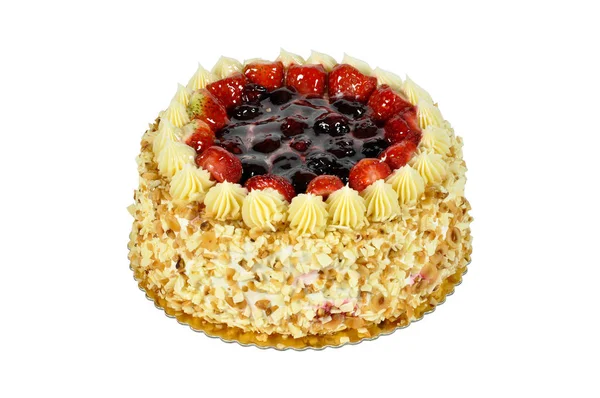Ciasto Truskawkowe i blackberry — Zdjęcie stockowe