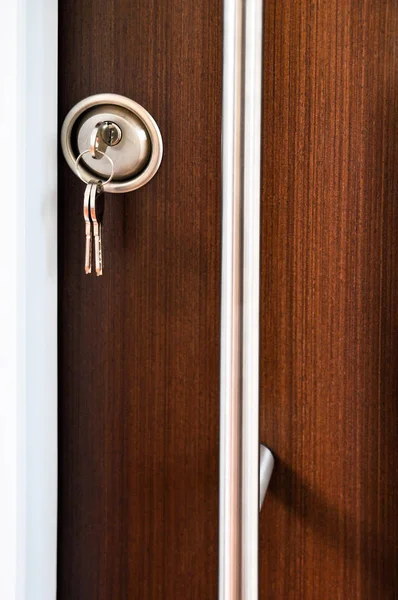 Steel door lock system — Stock Photo, Image