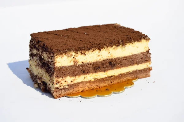 Gâteau au chocolat délicieux tiramisu — Photo