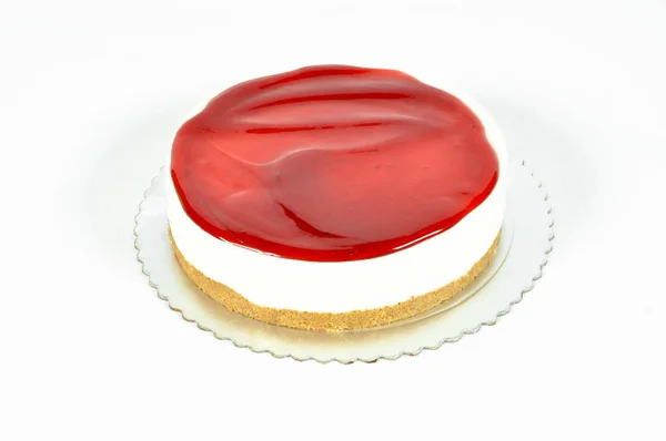 红色水果蛋糕 — 图库照片