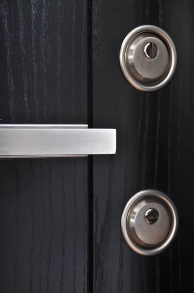 Steel door lock system — Stock Photo, Image