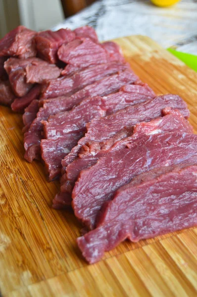 Rotes rohes Fleisch — Stockfoto