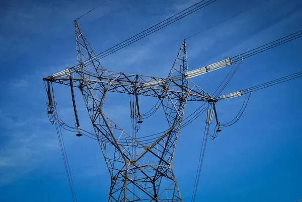 High voltage electric pillar — Stock Photo, Image