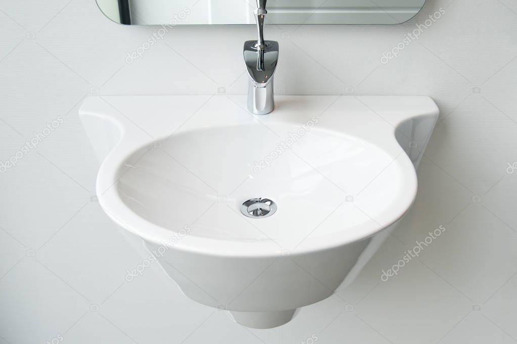 Modern bathroom sink and tap