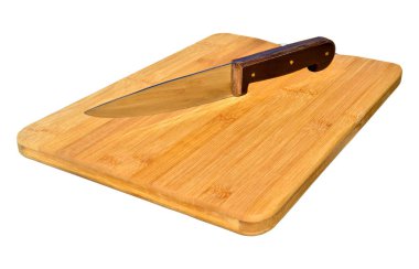 Bambu kesme tahtası ve bıçak