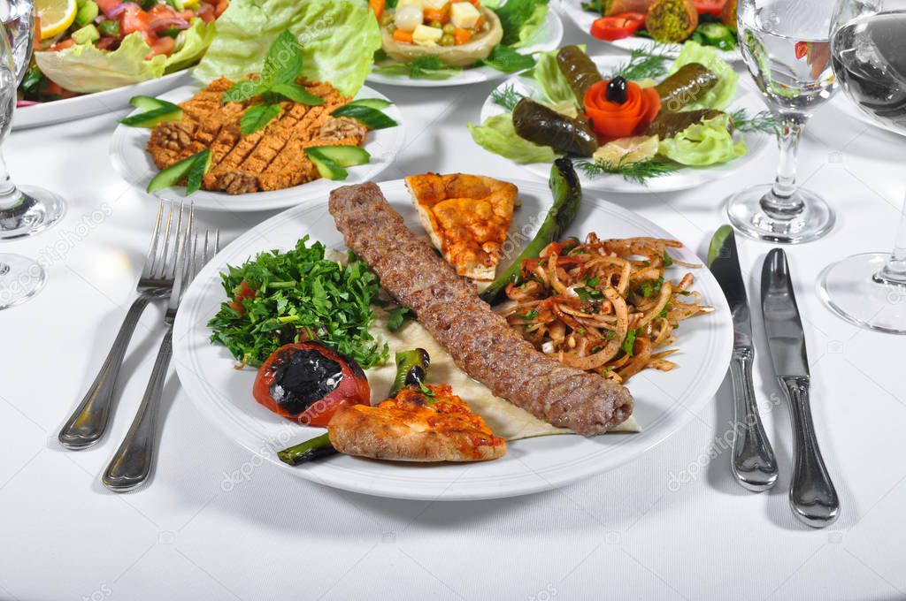 Adana kebap, cooked meat