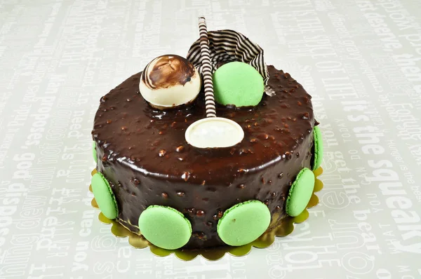 Smaskiga Chokladtårta — Stockfoto