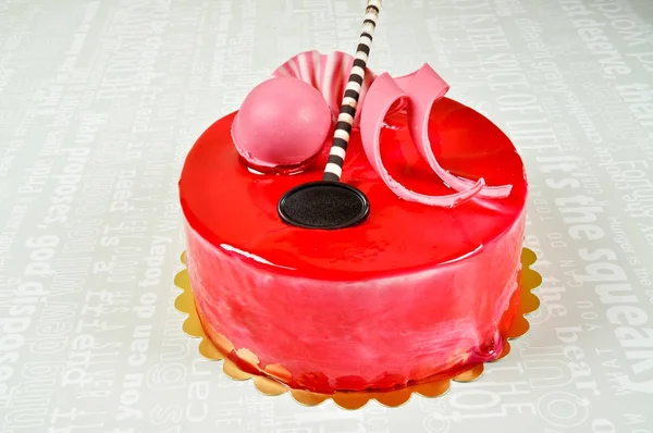 Deliziosa torta rossa — Foto Stock