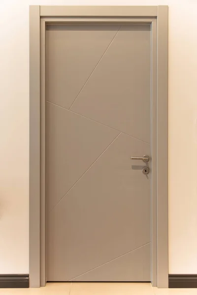 家のインテリアの近代的なフロント木製のドア — ストック写真