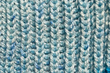 El yapımı kumaş mavi yün arkaplan dokusu