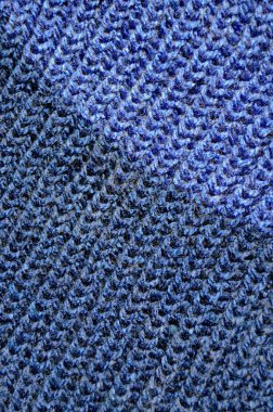 El yapımı kumaş mavi yün arkaplan dokusu