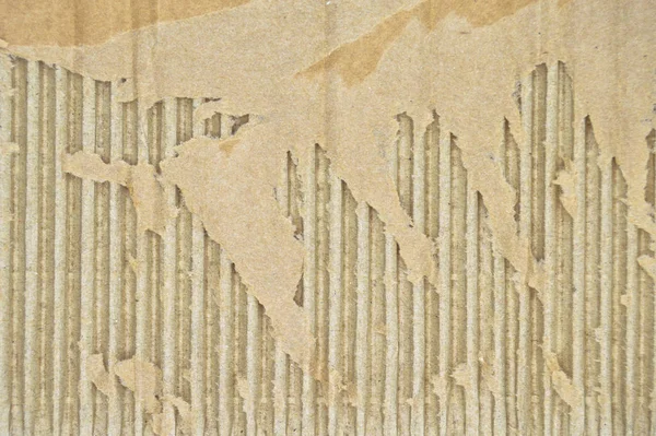 Detalhes de papelão ondulado de cor marrom e bege — Fotografia de Stock