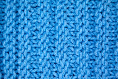El yapımı kumaş mavi yün arkaplan dokusu