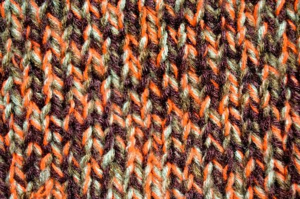 Handmade knitted fabric colored wool background texture — 스톡 사진