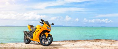 Spor motosiklet panoramik sahne