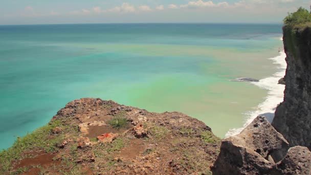 Veduta aerea della spiaggia sabbiosa — Video Stock